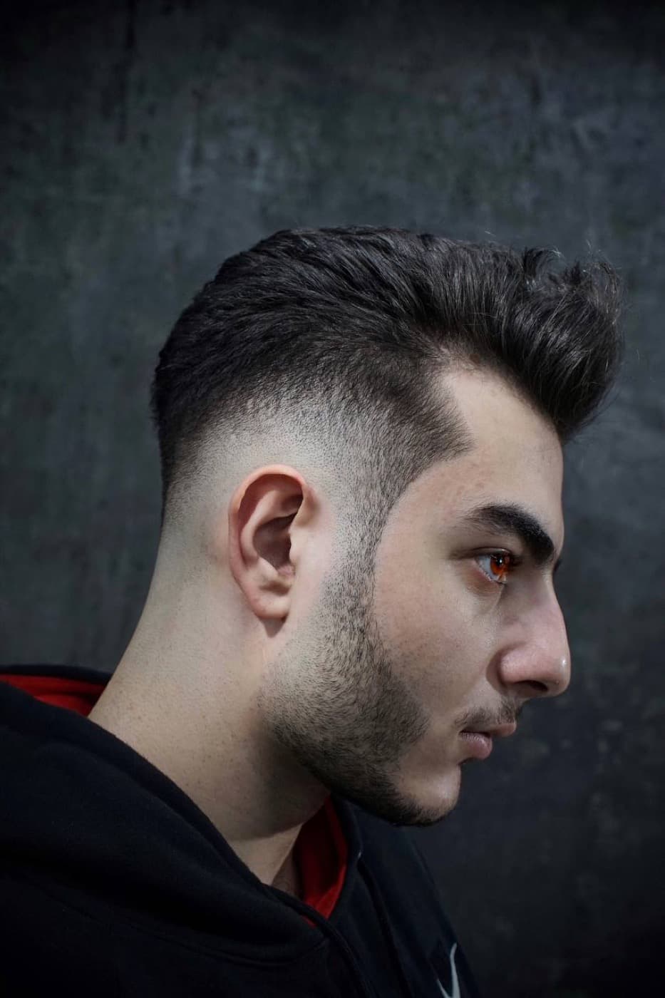 Modern volume haircut with precise detailing at MK Barbers Level UP